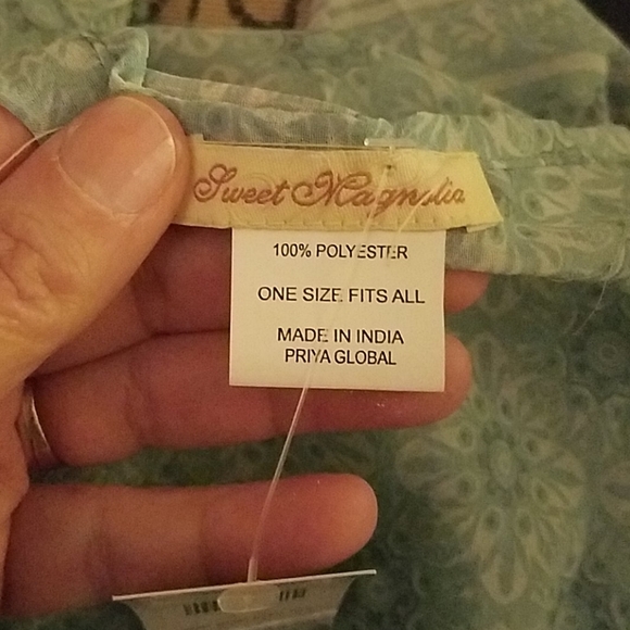 Sweet Magnolia Green Kimono OSFA - Picture 4 of 4